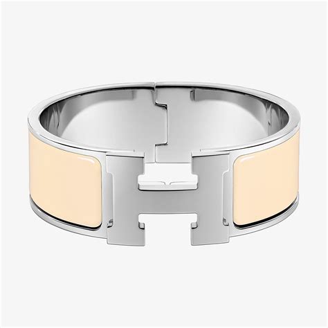 hermes clic h bracelet white|authentic Hermes clic clac bracelet.